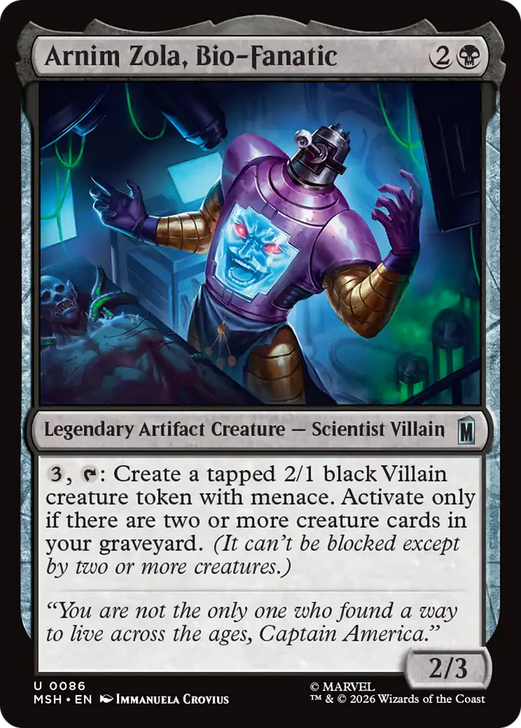 Arnim Zola, Bio-Fanatic [Marvel Super Heroes] Foil