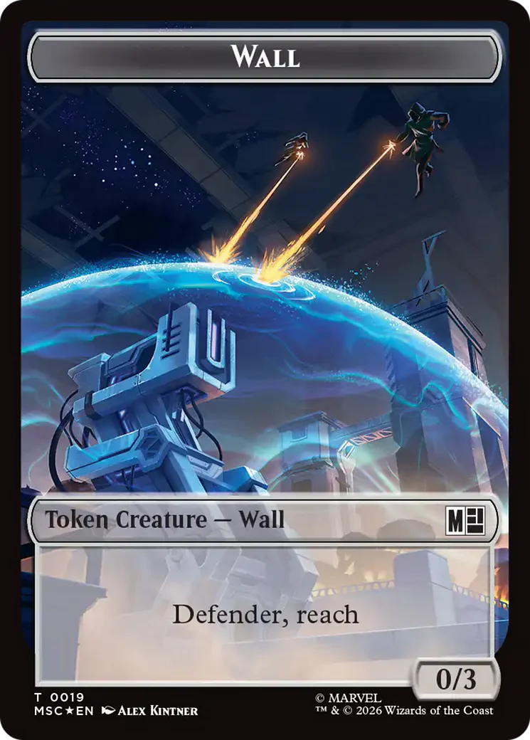 Copy (017) // Wall (019) Double-Sided Token (Surge Foil) [Marvel Super Heroes Commander Tokens] - Image 2