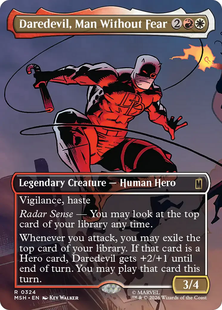 Daredevil, Man Without Fear (Borderless) (0324) [Marvel Super Heroes] Foil