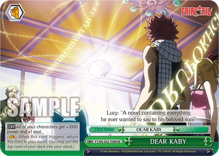 DEAR KABY (FT/EN-S02-T09R RRR RE) [Fairy Tail Chronicle Set]
