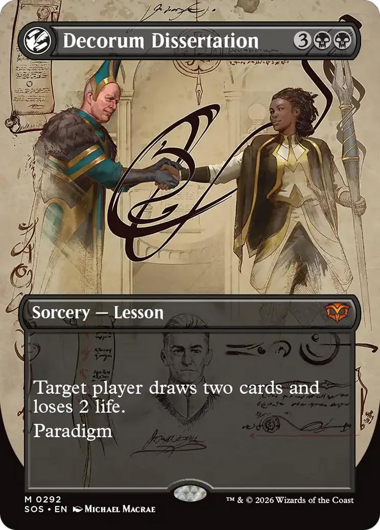 Decorum Dissertation (Borderless) [Secrets of Strixhaven] Foil