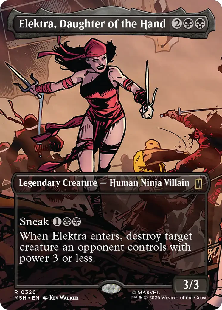 Elektra, Daughter of the Hand (Borderless) [Marvel Super Heroes] Foil