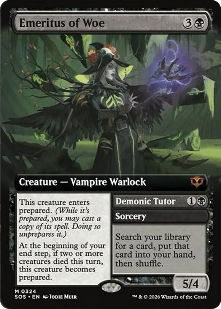 Emeritus of Woe (Extended Art) [Secrets of Strixhaven] Foil