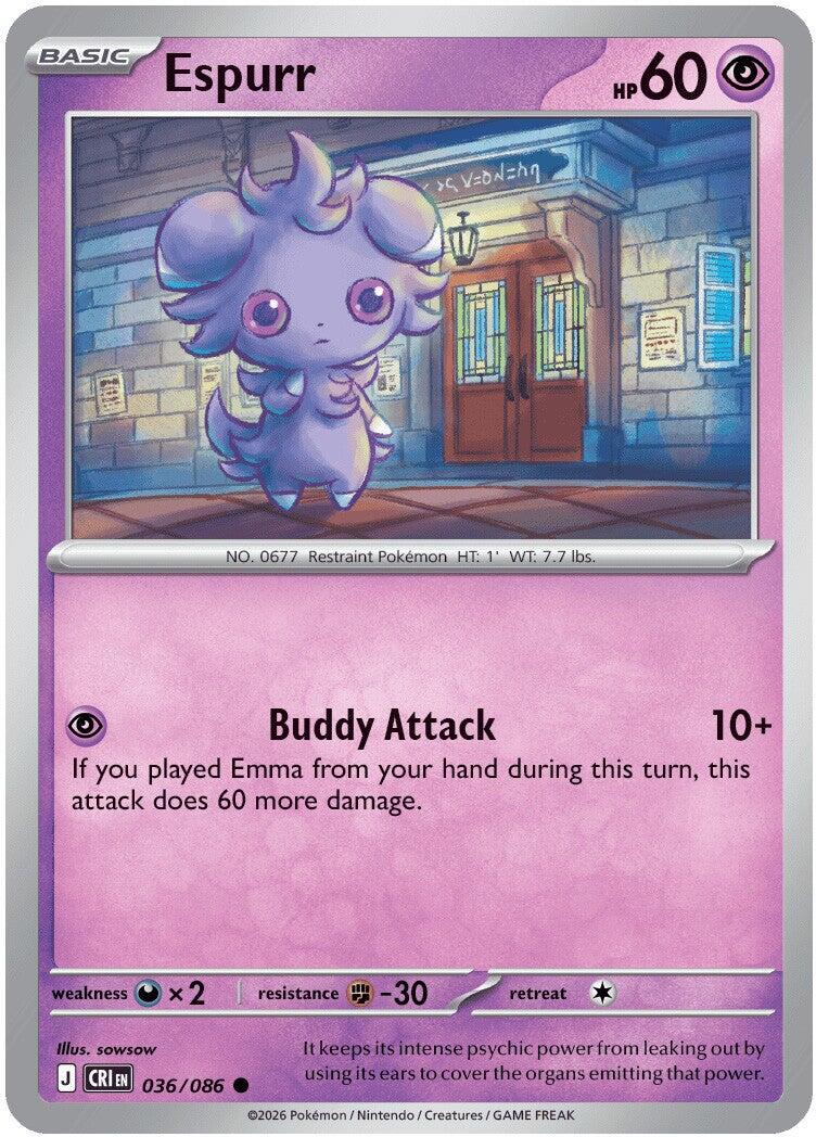 Espurr (036/086) [Mega Evolution: Chaos Rising] Reverse Holofoil