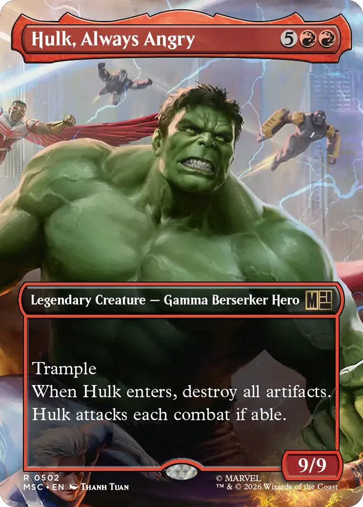 Hulk, Always Angry (Borderless) [Marvel Super Heroes Commander] Foil