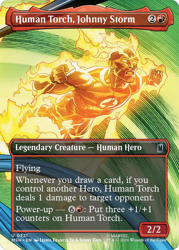 Human Torch, Johnny Storm (Borderless) [Marvel Super Heroes] Foil