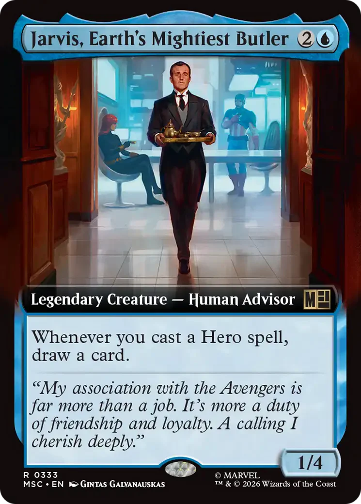 Jarvis, Earth's Mightiest Butler (Extended Art) [Marvel Super Heroes Commander] Foil