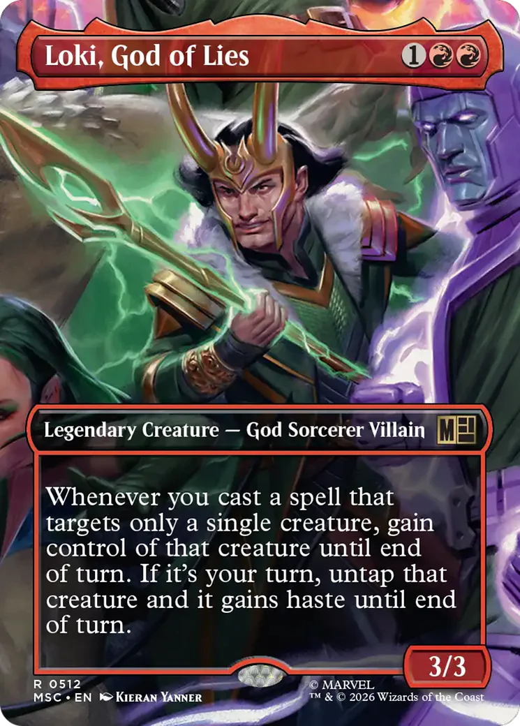 Loki, God of Lies (Borderless) [Marvel Super Heroes Commander] Foil