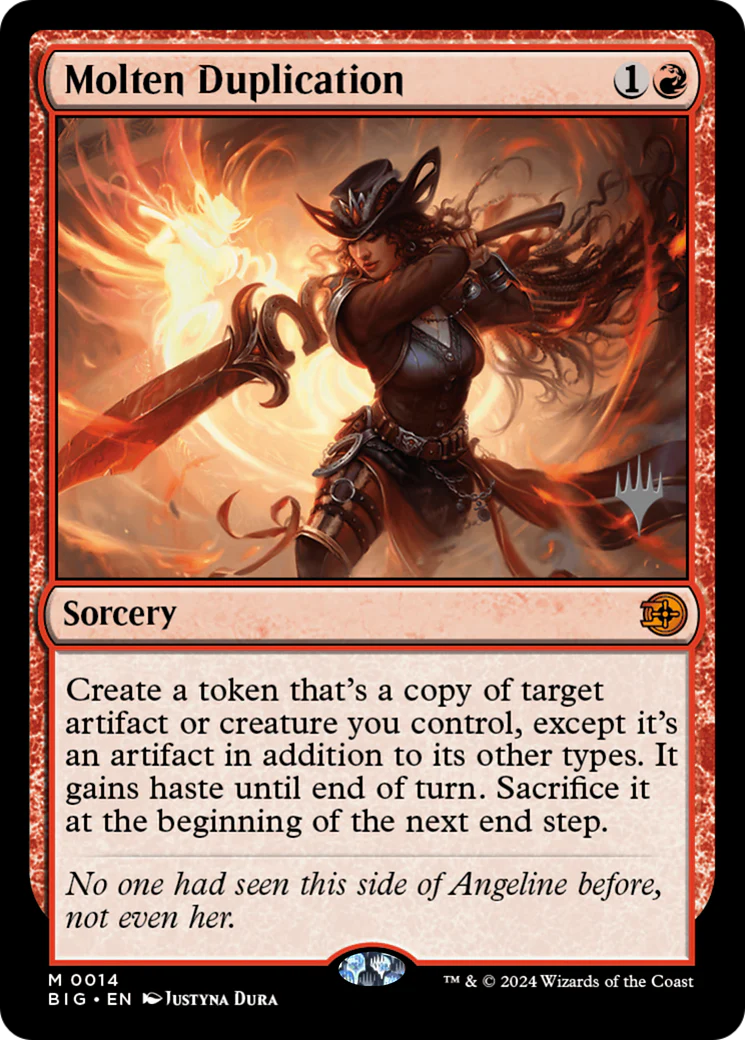 Molten Duplication [Outlaws of Thunder Junction: The Big Score Promos] Foil