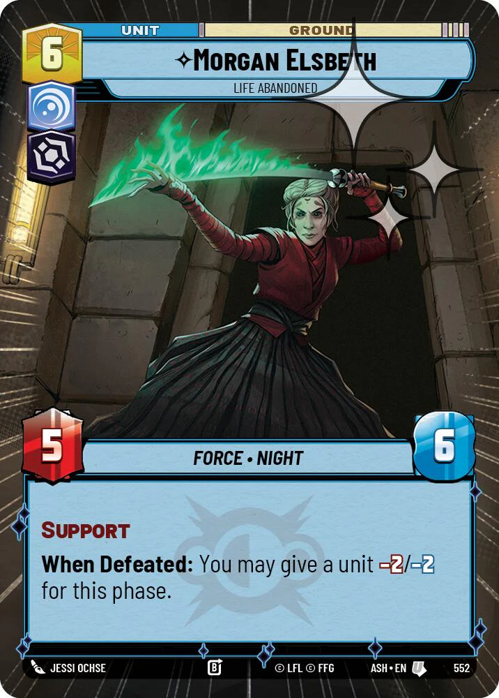 Morgan Elsbeth - Life Abandoned (552) (Hyperspace Foil) (552) [Ashes of the Empire]