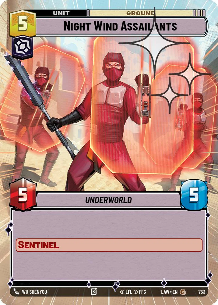 Night Wind Assailants (515) (Hyperspace Foil) (515) [A Lawless Time]
