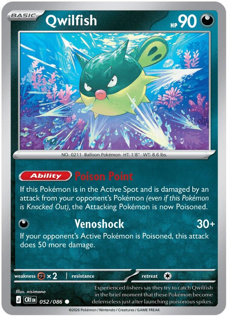 Qwilfish (052/086) [Mega Evolution: Chaos Rising] Reverse Holofoil