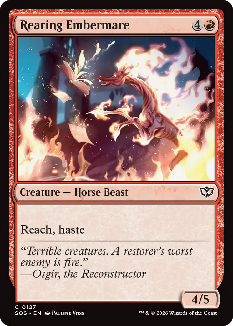 Rearing Embermare [Secrets of Strixhaven] Foil