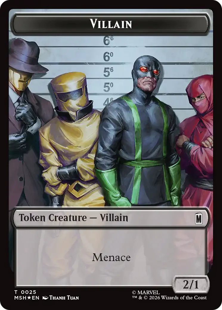 Shapeshifter (018) // Villain (025) Double-Sided Token (Surge Foil) [Marvel Super Heroes Commander Tokens] - Image 2