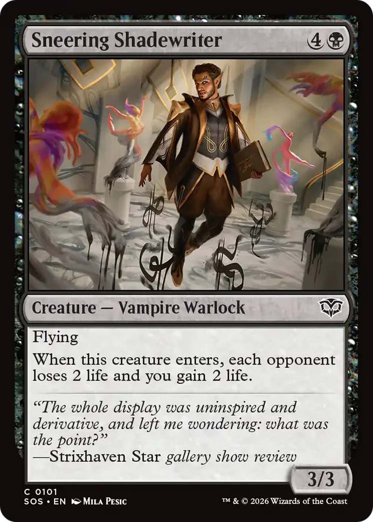 Sneering Shadewriter [Secrets of Strixhaven] Foil