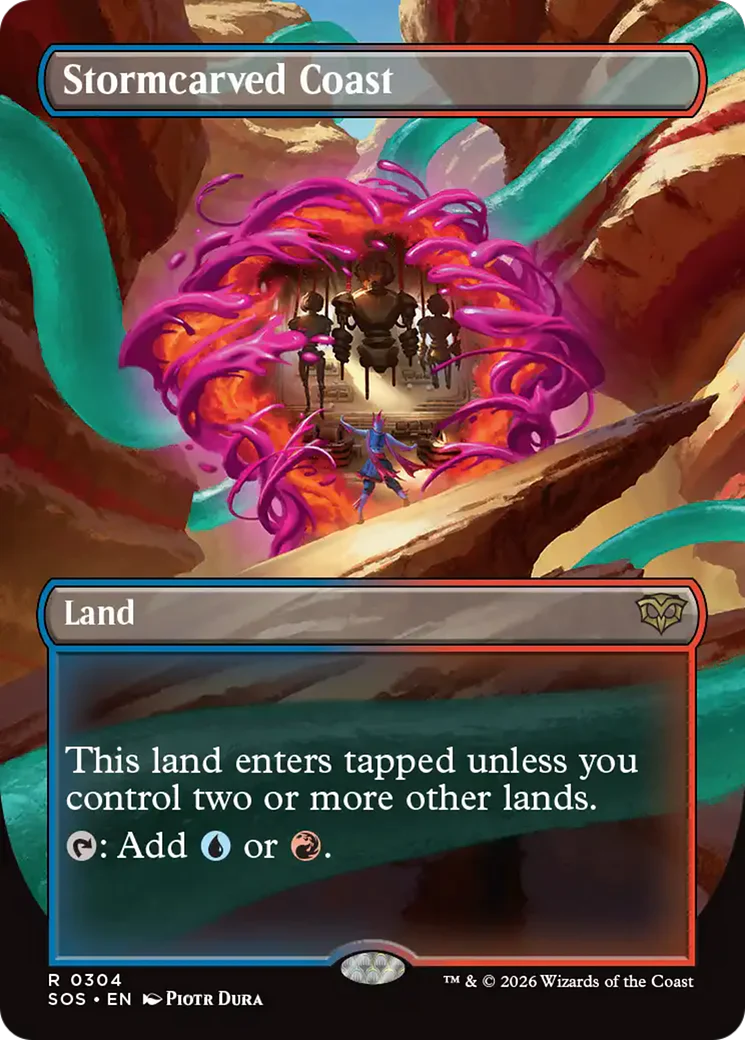 Stormcarved Coast (Borderless) [Secrets of Strixhaven] Foil