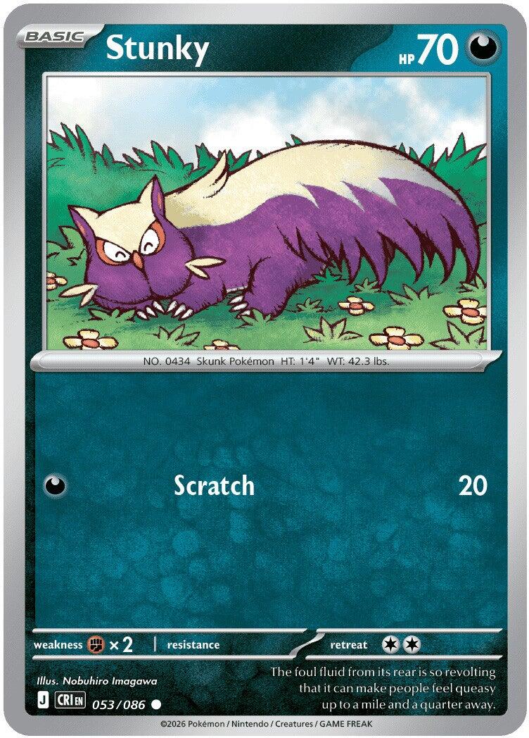 Stunky (053/086) [Mega Evolution: Chaos Rising] Reverse Holofoil