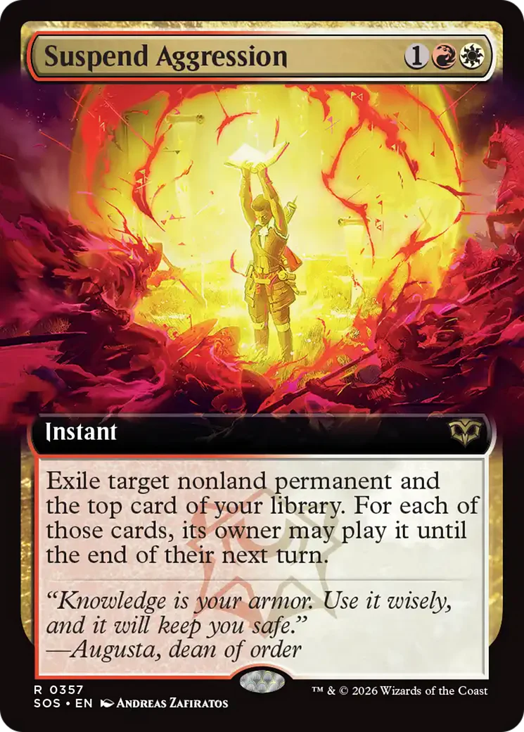 Suspend Aggression (Extended Art) [Secrets of Strixhaven] Foil