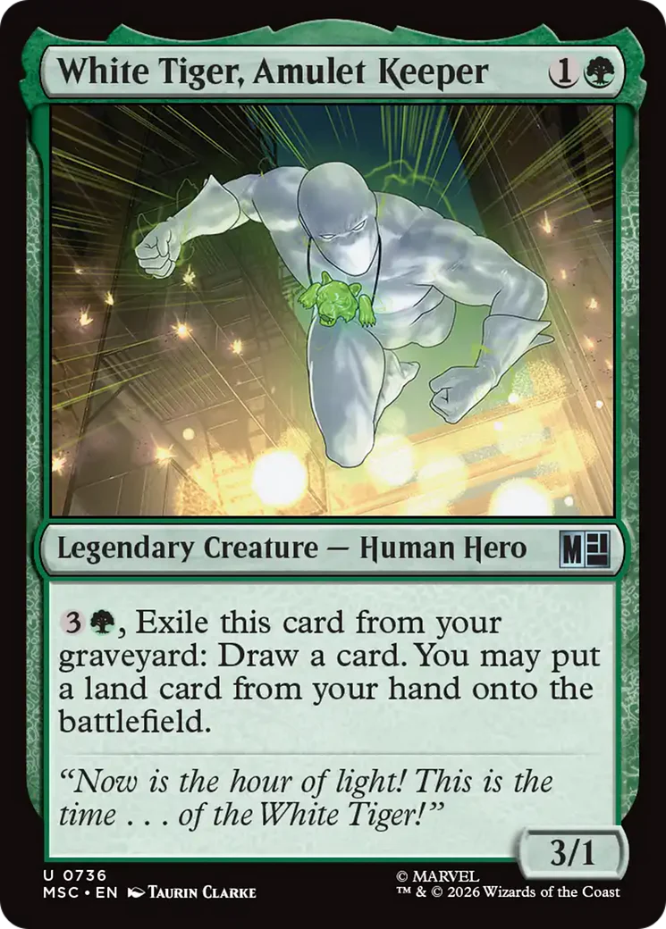 White Tiger, Amulet Keeper [Marvel Super Heroes Commander] Foil
