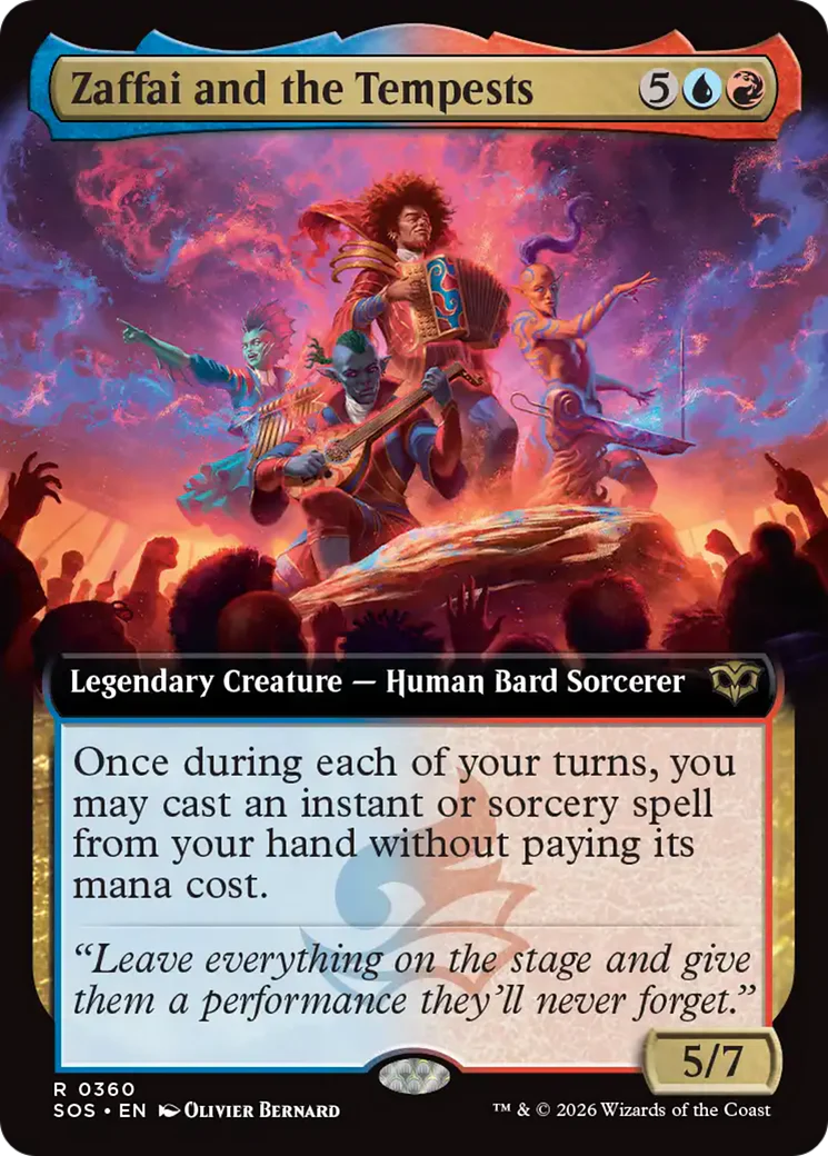 Zaffai and the Tempests (Extended Art) [Secrets of Strixhaven] Foil